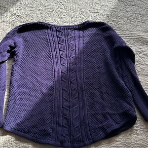 Chaps Purple Cable Knit Sweater